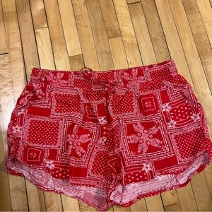Mossimo | Red Printed Shorts | Size M